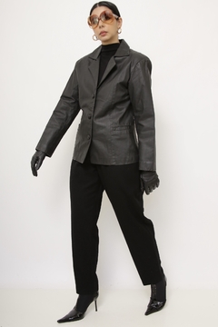 Blazer 100% couro preto - loja online