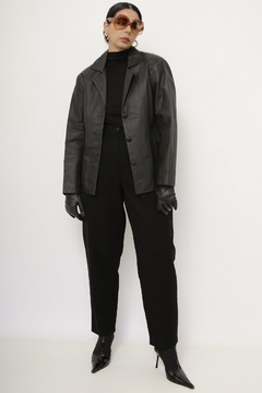 Blazer 100% couro preto - comprar online