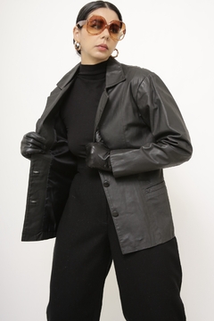 Blazer 100% couro preto - comprar online