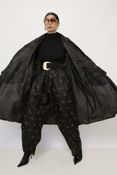 Conjunto preto bordado CALÇA + KIMONO - comprar online