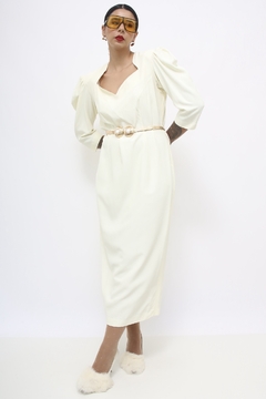 Vestido longo off-site ombreira chic
