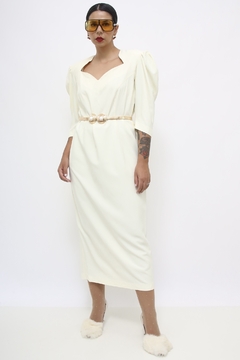 Vestido longo off-site ombreira chic - comprar online