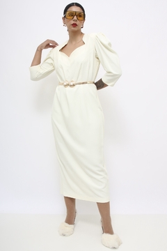 Vestido longo off-site ombreira chic - loja online