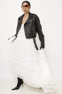 Jaqueta couro biker cropeed vintage - loja online