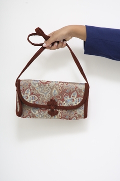 Bolsa estampada com vinho vintage