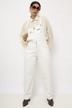 Macacão algodao vintage off white - Capichó Brechó