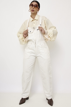 Macacão algodao vintage off white na internet