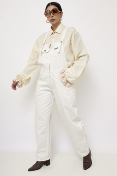 Macacão algodao vintage off white
