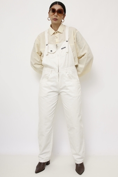 Macacão algodao vintage off white - comprar online