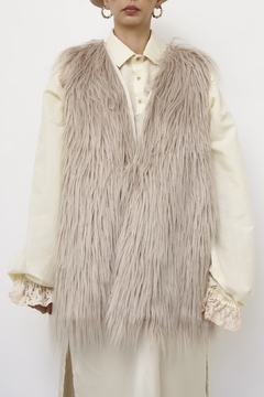 Maxi colete pelucia vintage - comprar online