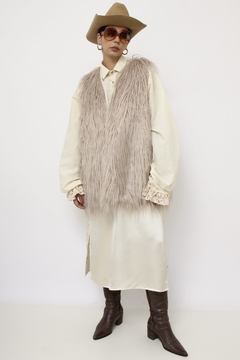 Maxi colete pelucia vintage - Capichó Brechó
