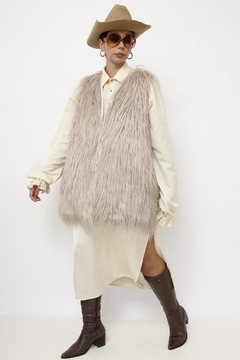 Maxi colete pelucia vintage - Capichó Brechó