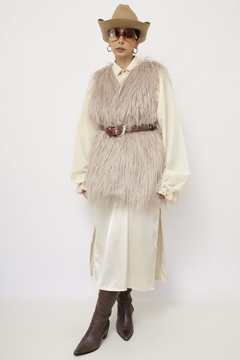 Maxi colete pelucia vintage - comprar online