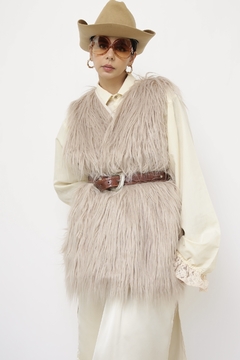Maxi colete pelucia vintage