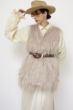 Maxi colete pelucia vintage - comprar online