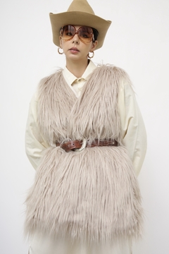 Maxi colete pelucia vintage - loja online