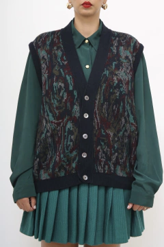 Colete estampa verde vintage na internet