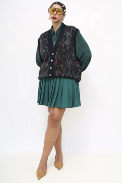 Colete estampa verde vintage - comprar online