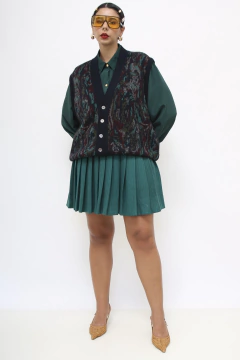 Colete estampa verde vintage na internet
