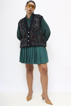 Colete estampa verde vintage - comprar online