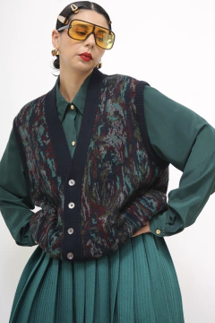 Colete estampa verde vintage na internet