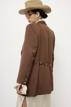 Blazer marrom forro estampado - comprar online