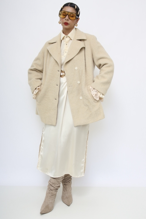 Casaco 100% la creme forrado vintage