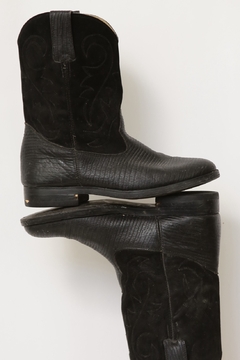 Bota western preta couro 37.5 - comprar online