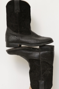 Imagem do Bota western preta couro 37.5