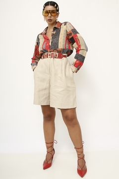 Camisa estampado vintage MARINELA manga longa - loja online