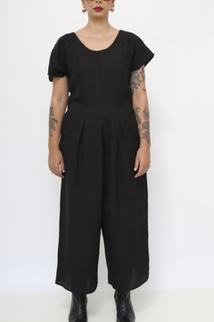 Macacao preto pantacourt pantalona - loja online
