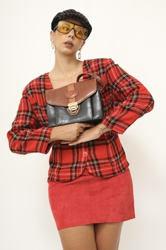 Bolsa couro marchino preta marrom vintage - loja online