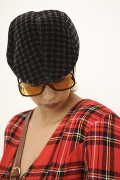 Boina veludo estampado vintage - comprar online