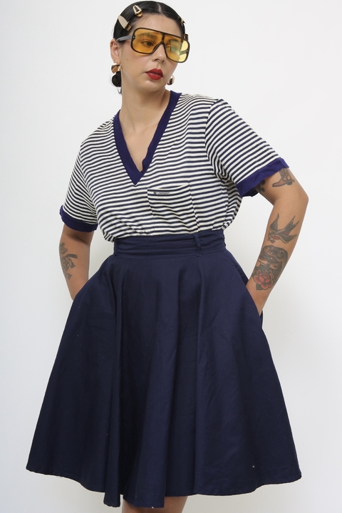 Polo azul Champion vintage gola v