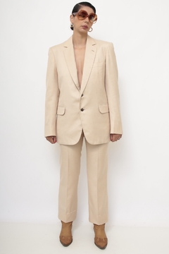 Conjunto alfaiataria bege BLAZER + CALÇA - comprar online