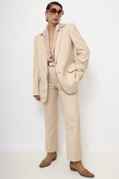 Conjunto alfaiataria bege BLAZER + CALÇA - comprar online