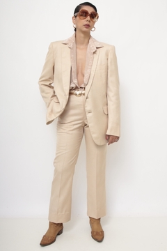 Conjunto alfaiataria bege BLAZER + CALÇA na internet
