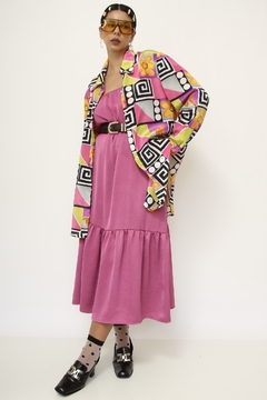 Camisa estampa rosa recortes flores Jar Mod - loja online