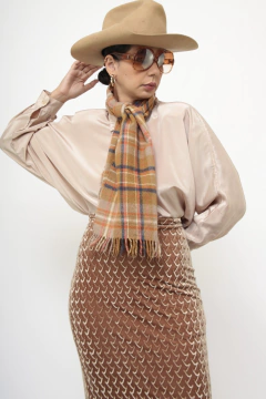 Cachecol xadrez 100% lã - loja online