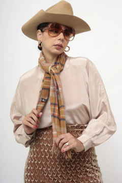 Cachecol xadrez 100% lã - comprar online