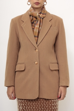 Blazer lã bege vintage - comprar online