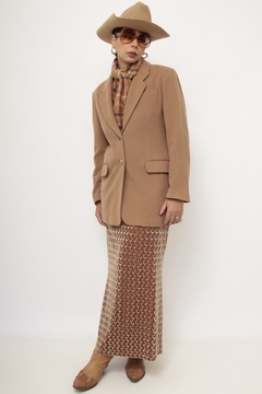 Blazer lã bege vintage - Capichó Brechó