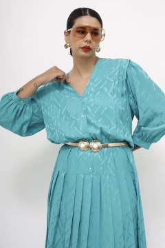 Imagem do Vestido verde midi 100 % SEDA