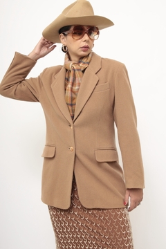 Blazer lã bege vintage