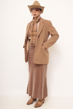 Blazer lã bege vintage