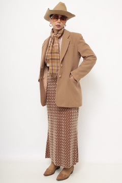 Blazer lã bege vintage - Capichó Brechó