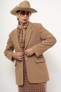 Blazer lã bege vintage