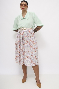 Blusa plissada verde golinha fru fru - comprar online