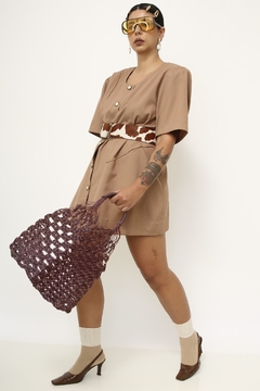 Bolsa plástico marrom estilo sacola - comprar online
