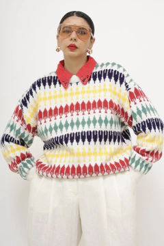 Pulover color grosso vintage maga bufante